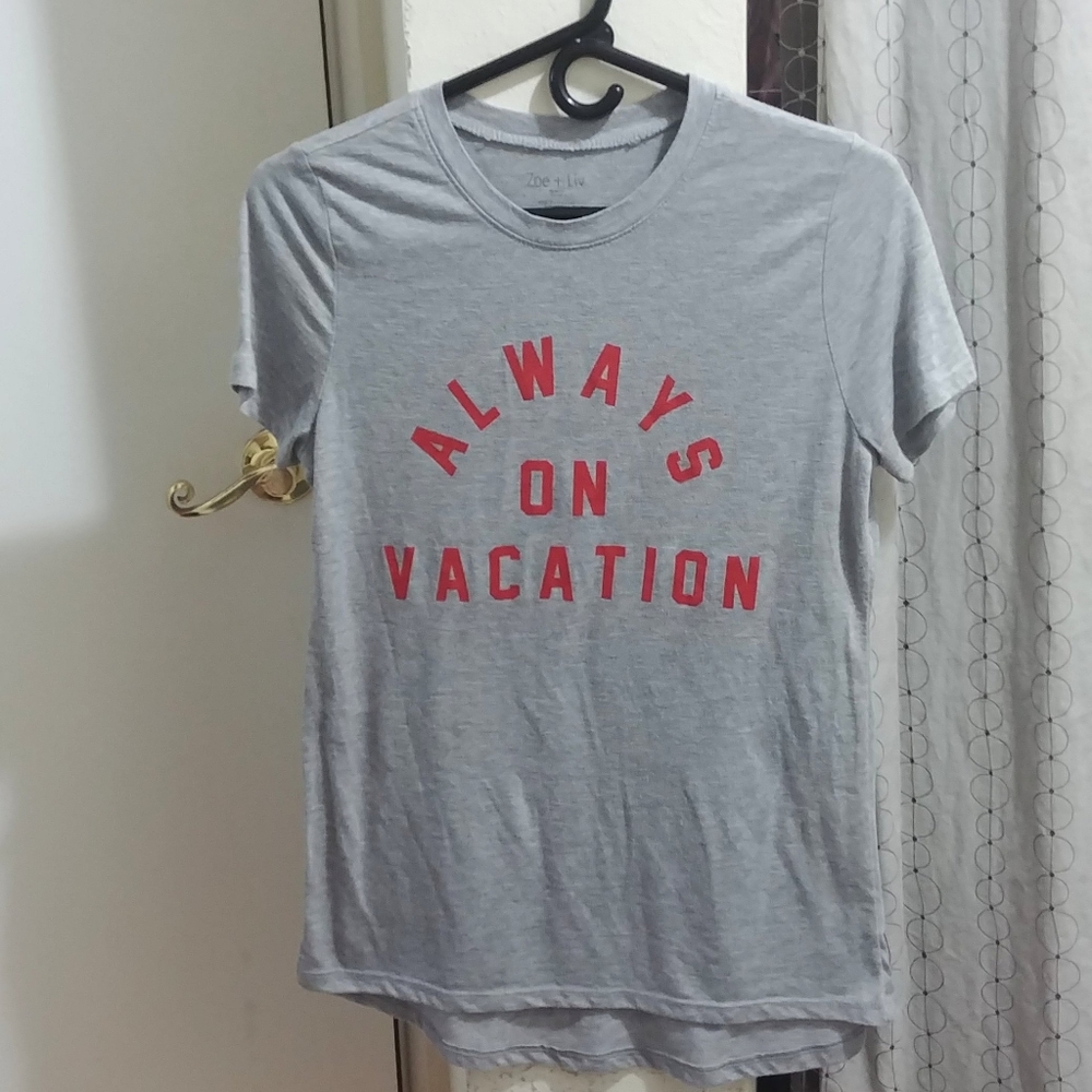 Zoe + Live "L" Grey T-shirt